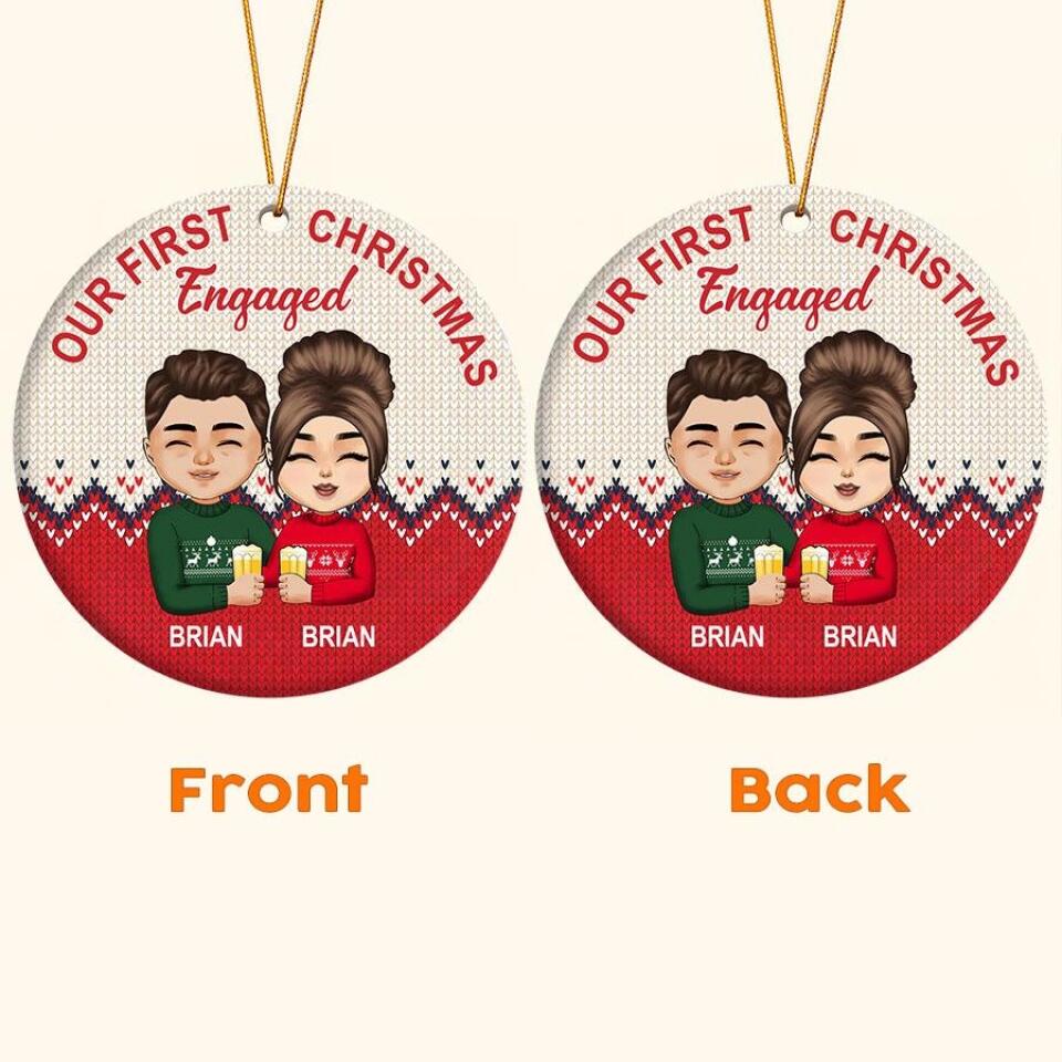 Our First Christmas Ornament 2022, Personalized Our First Christmas Ornaments, First Christmas As Mr And Mrs Ornament