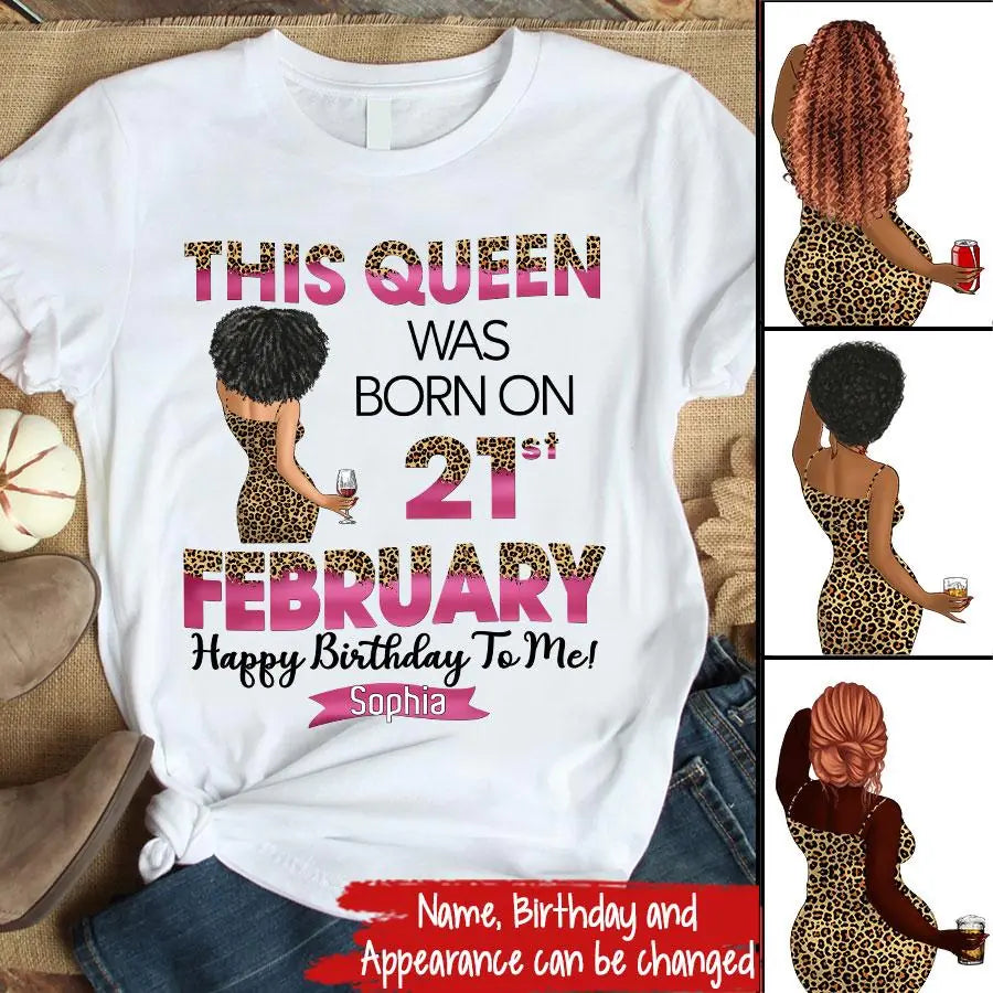 February Birthday Shirt, Custom Birthday Shirt, Queens are Born In February, February Birthday Shirts For Woman, February Birthday Gifts