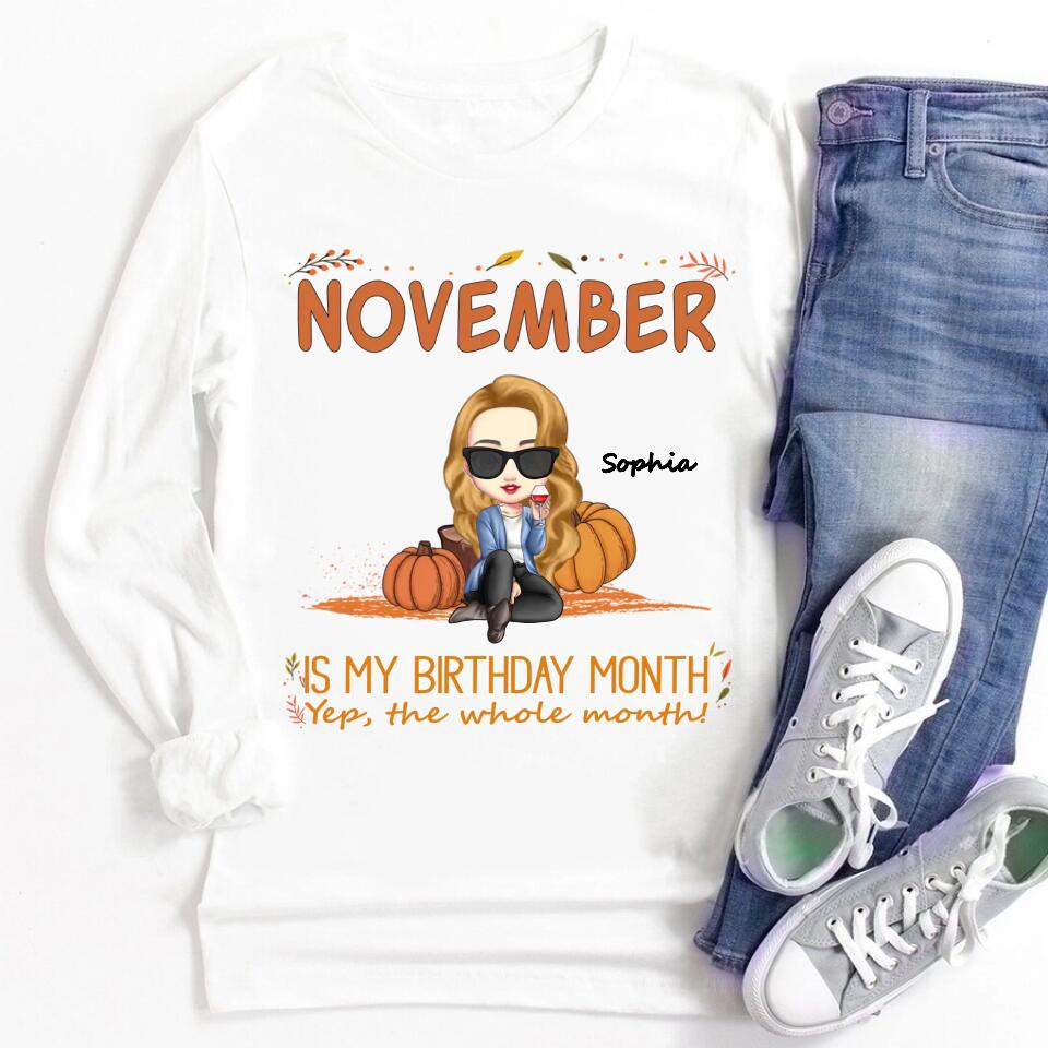 November Birthday Shirt, Custom Birthday Shirt, November Birthday Shirts For Woman, November Birthday Gifts