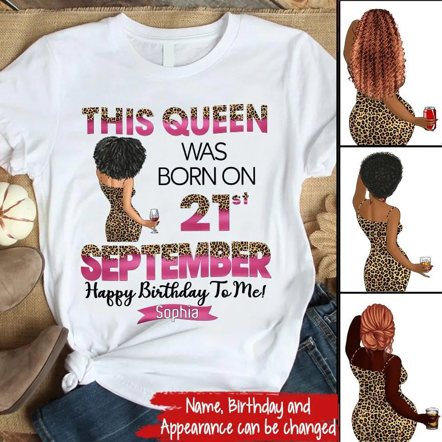 September Birthday Shirt, Custom Birthday Shirt, Queens are Born In September, September Birthday Shirts For Woman, September Birthday Gifts