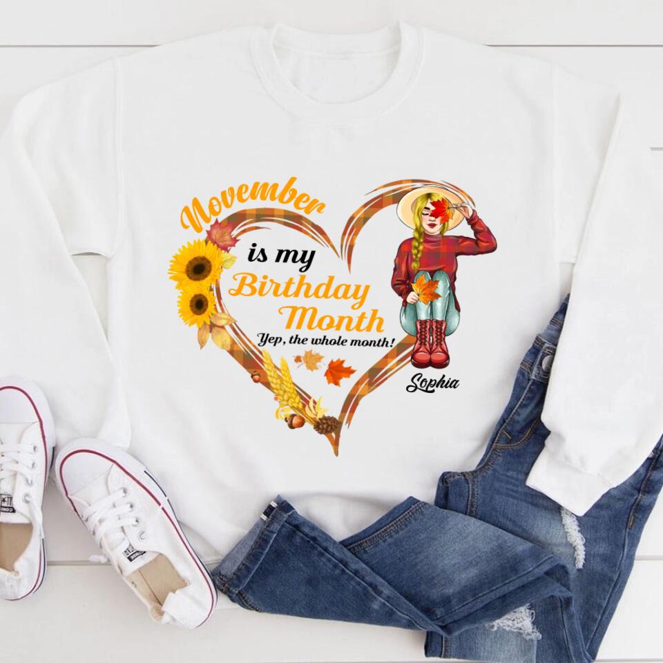 November Birthday Shirt, Custom Birthday Shirt, November Birthday Shirts For Woman, November Birthday Gifts