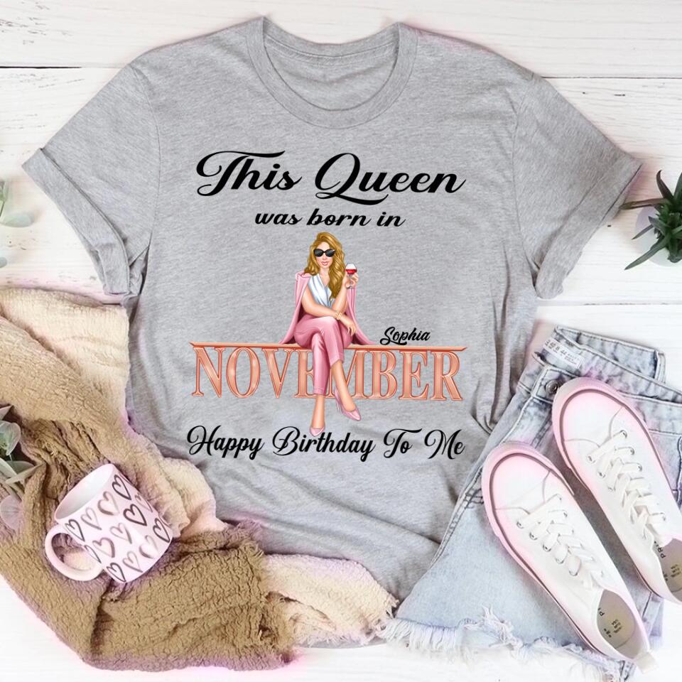 November Birthday Shirt, Custom Birthday Shirt, November Birthday Shirts For Woman, November Birthday Gifts