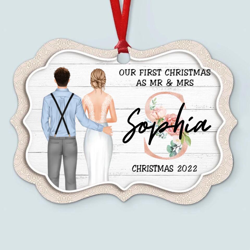 Couples Christmas ornaments, Couples first Christmas ornament, newlywed Christmas ornaments, personalized couple ornaments, newlywed ornament