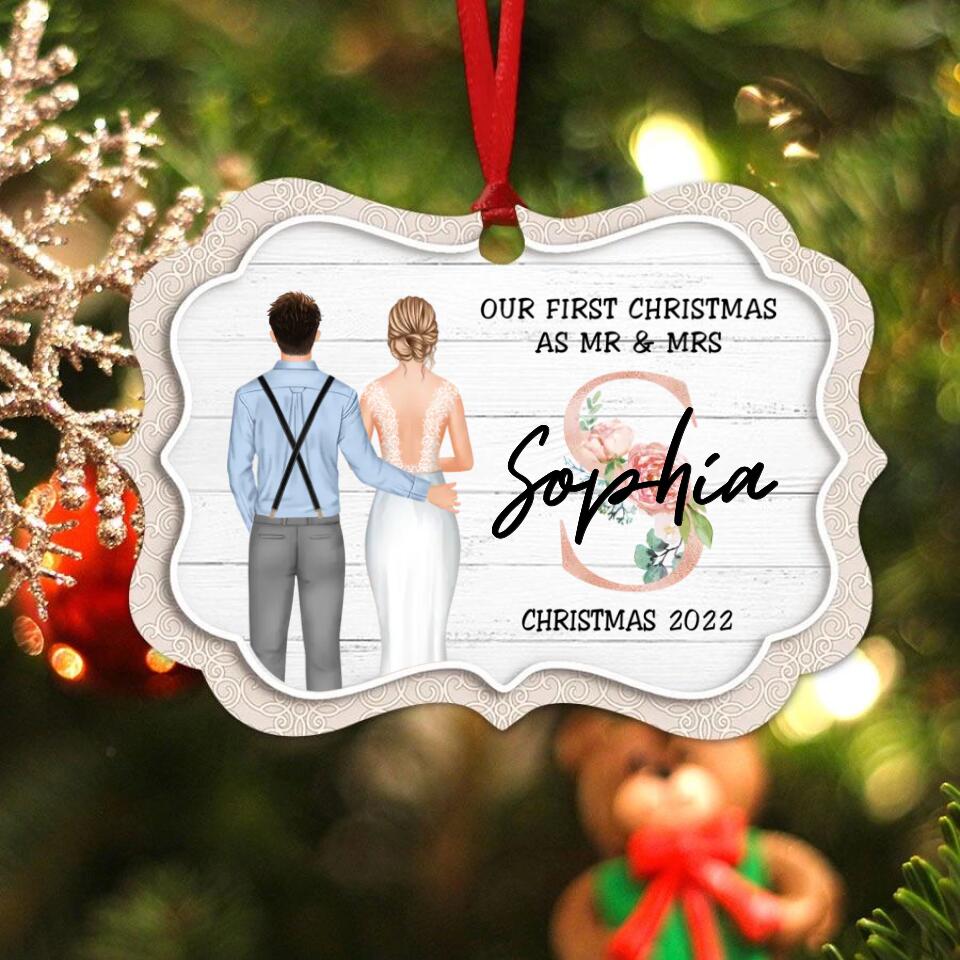 Couples Christmas ornaments, Couples first Christmas ornament, newlywed Christmas ornaments, personalized couple ornaments, newlywed ornament
