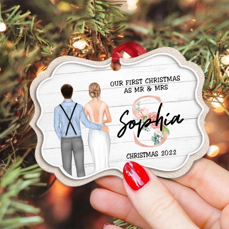 Couples Christmas ornaments, Couples first Christmas ornament, newlywed Christmas ornaments, personalized couple ornaments, newlywed ornament