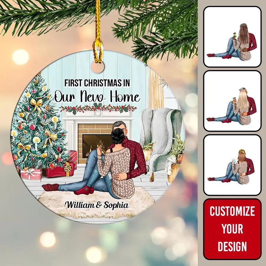 Our First Christmas In Our New Home Ornament, Custom Family Christmas Ornament, Personalized Ornament, New Family Ornament, Christmas Gifts