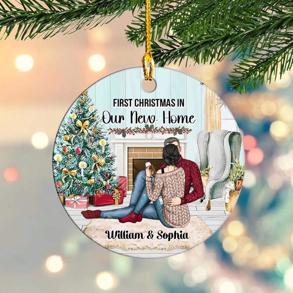 Our First Christmas In Our New Home Ornament, Custom Family Christmas Ornament, Personalized Ornament, New Family Ornament, Christmas Gifts