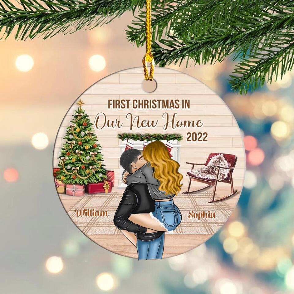 Our First Christmas In Our New Home Ornament, Custom Family Christmas Ornament, Personalized Ornament, New Family Ornament, Christmas Gifts