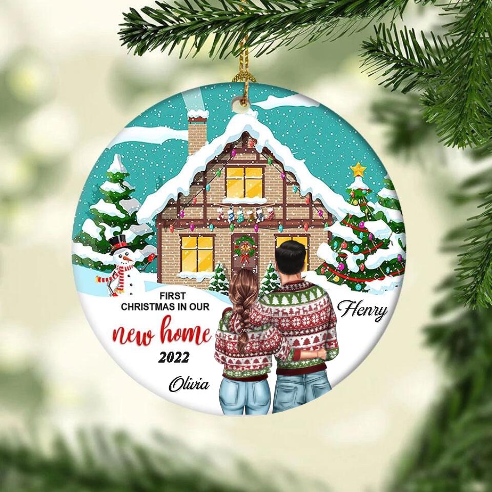 Our First Christmas In Our New Home Ornament, Custom Family Christmas Ornament, Personalized Ornament, New Family Ornament, Christmas Gifts