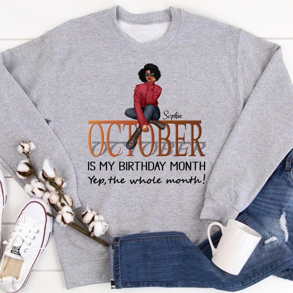 October Birthday Shirt, Custom Birthday Shirt, Queens are Born In October, October Birthday Shirts For Woman, October Birthday Gifts