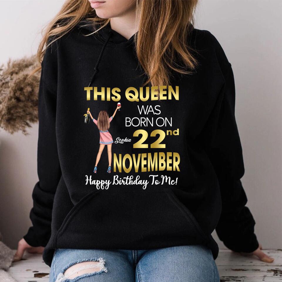 November Birthday Shirt, Custom Birthday Shirt, Queens Born In November, November Birthday Shirts For Woman, November Birthday Gifts