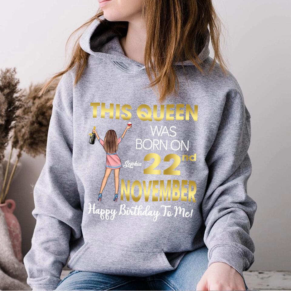 November Birthday Shirt, Custom Birthday Shirt, Queens Born In November, November Birthday Shirts For Woman, November Birthday Gifts
