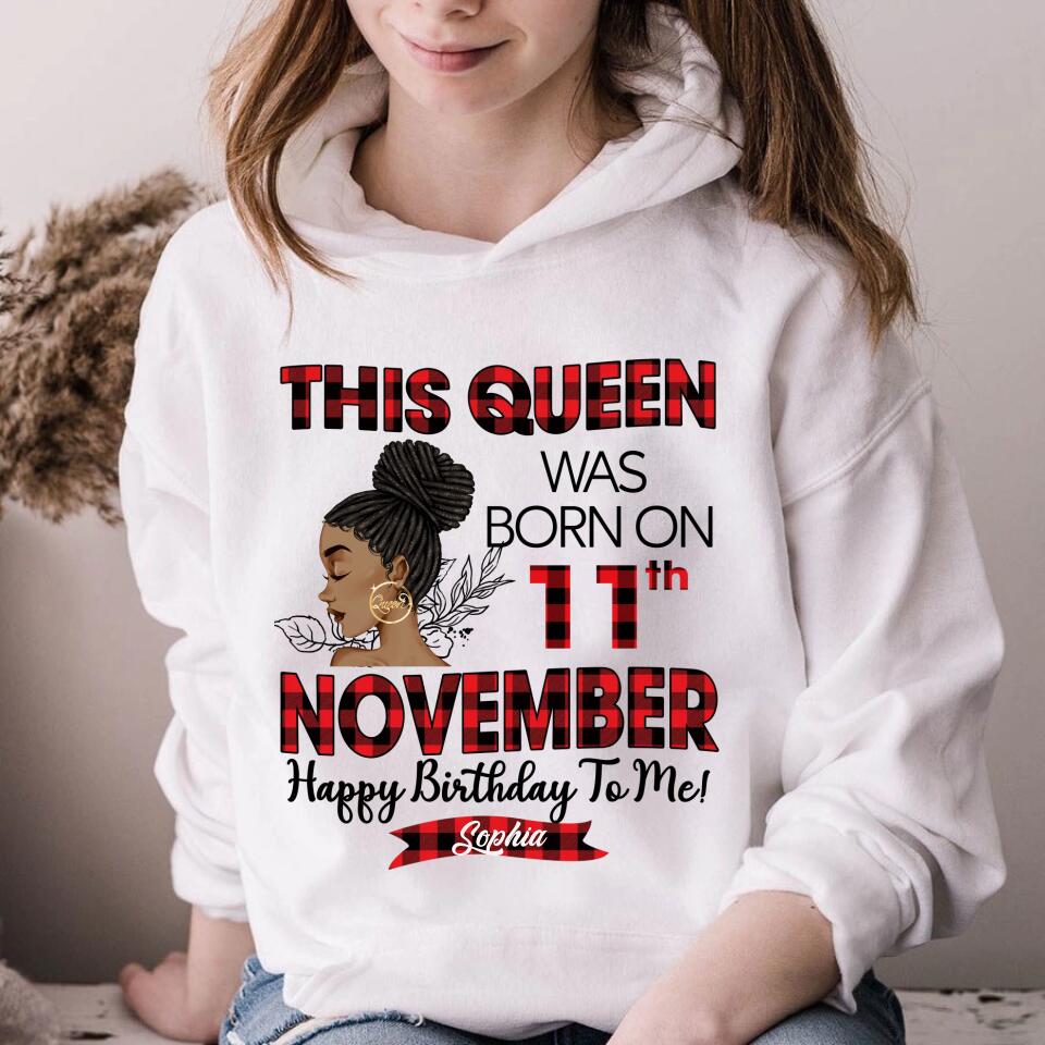 Custom November Birthday Shirt For Woman, Queens Are Born In November Gifts, Melanin Afro Woman Shirt, Black Girl Tee, Afro Queen Gift