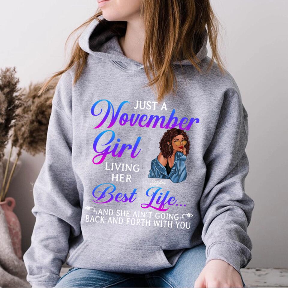 Custom November Birthday Shirt For Woman, Queens Are Born In November Gifts, Melanin Afro Woman Shirt, Black Girl Tee, Afro Queen Gift