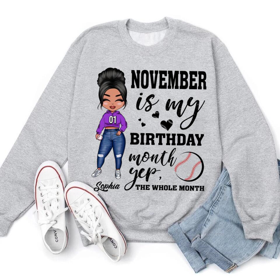 Custom November Birthday Shirt For Woman, Queens Are Born In November Gifts, Melanin Afro Woman Shirt, Black Girl Tee, Afro Queen Gift