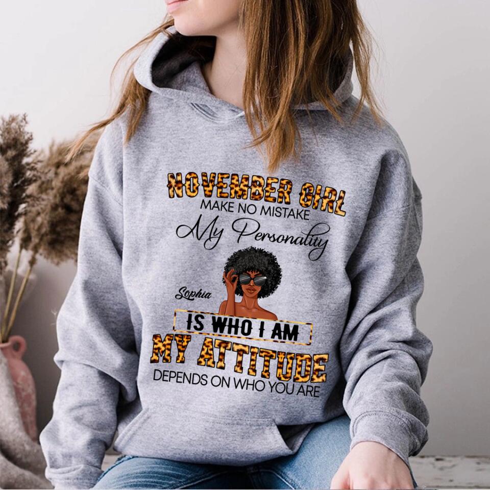 Custom November Birthday Shirt For Woman, Queens Are Born In November Gifts, Melanin Afro Woman Shirt, Black Girl Tee, Afro Queen Gift