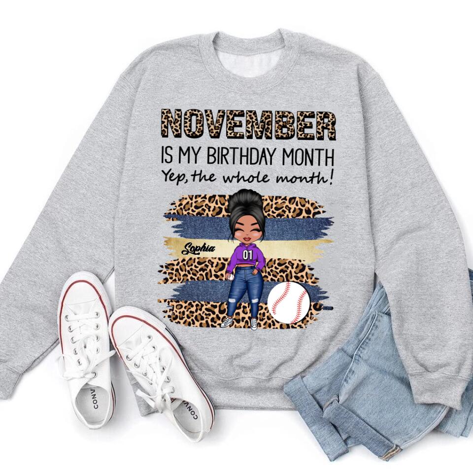 Custom November Birthday Shirt For Woman, Queens Are Born In November Gifts, Melanin Afro Woman Shirt, Black Girl Tee, Afro Queen Gift