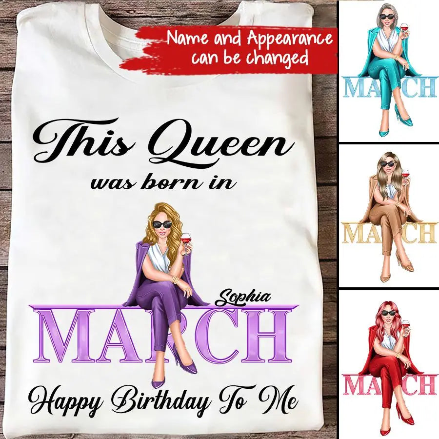 March Birthday Shirt, Custom Birthday Shirt, March Birthday Shirts For Woman, 	March Birthday Gifts