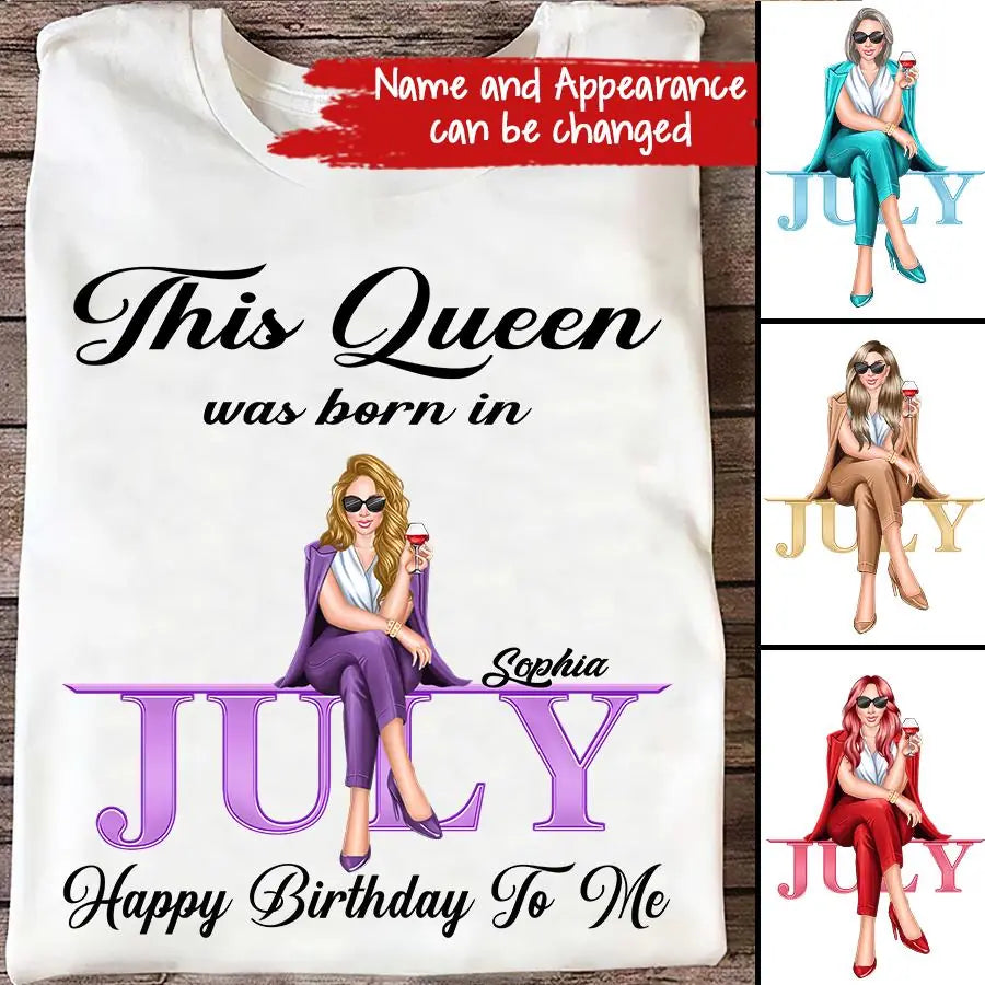 July Birthday Shirt, Custom Birthday Shirt,  July Birthday Shirts For Woman,  July Birthday Gifts