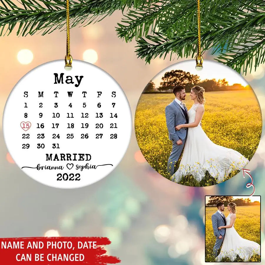 Our First Christmas Ornament 2022, Personalized Our First Christmas Ornaments, First Christmas As Mr And Mrs Ornament