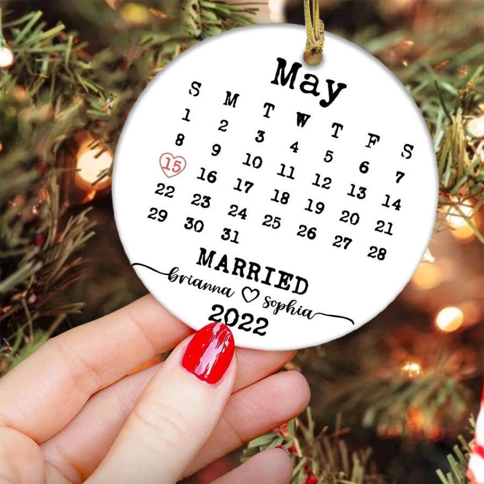 Our First Christmas Ornament 2022, Personalized Our First Christmas Ornaments, First Christmas As Mr And Mrs Ornament
