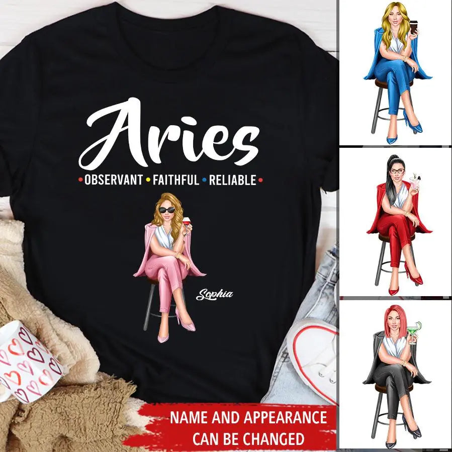 Custom Birthday Shirt, Aries Zodiac T Shirt, Aries Birthday Shirt, Aries T Shirts For Ladies, Aries Queen T Shirt