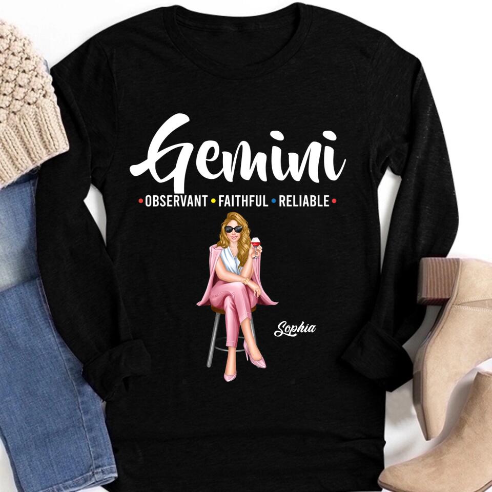 Custom Birthday Shirt, Gemini Zodiac T Shirt, Gemini Birthday Shirt, Gemini T Shirts For Ladies, Gemini Queen T Shirt