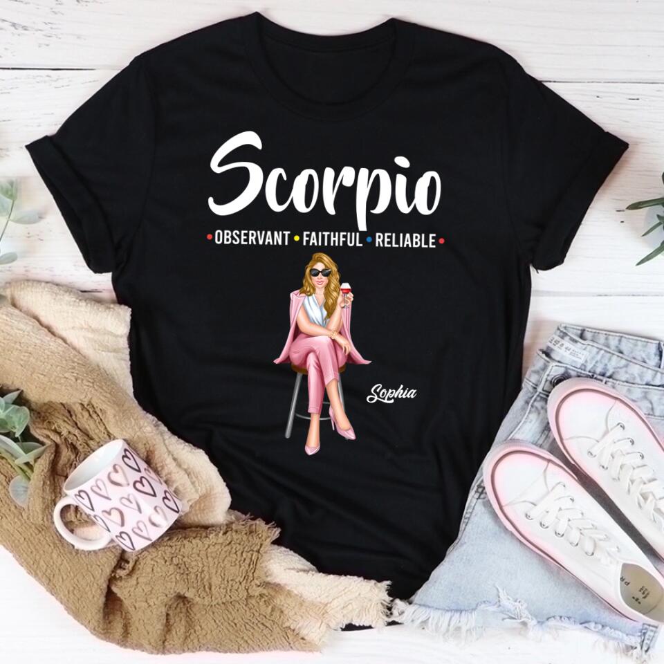 Custom Birthday Shirt, Scorpio Zodiac T Shirt, Scorpio Birthday Shirt, Scorpio T Shirts For Ladies, Scorpio Queen T Shirt, Scorpio Queen Birthday Shirt