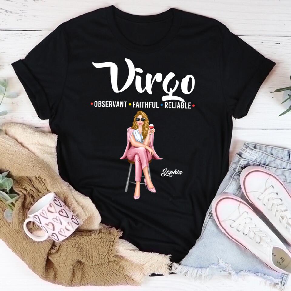 Custom Birthday Shirt, Virgo Zodiac T Shirt, Virgo Birthday Shirt, Virgo T Shirts For Ladies, Virgo Queen T Shirt, Virgo Queen Birthday Shirt