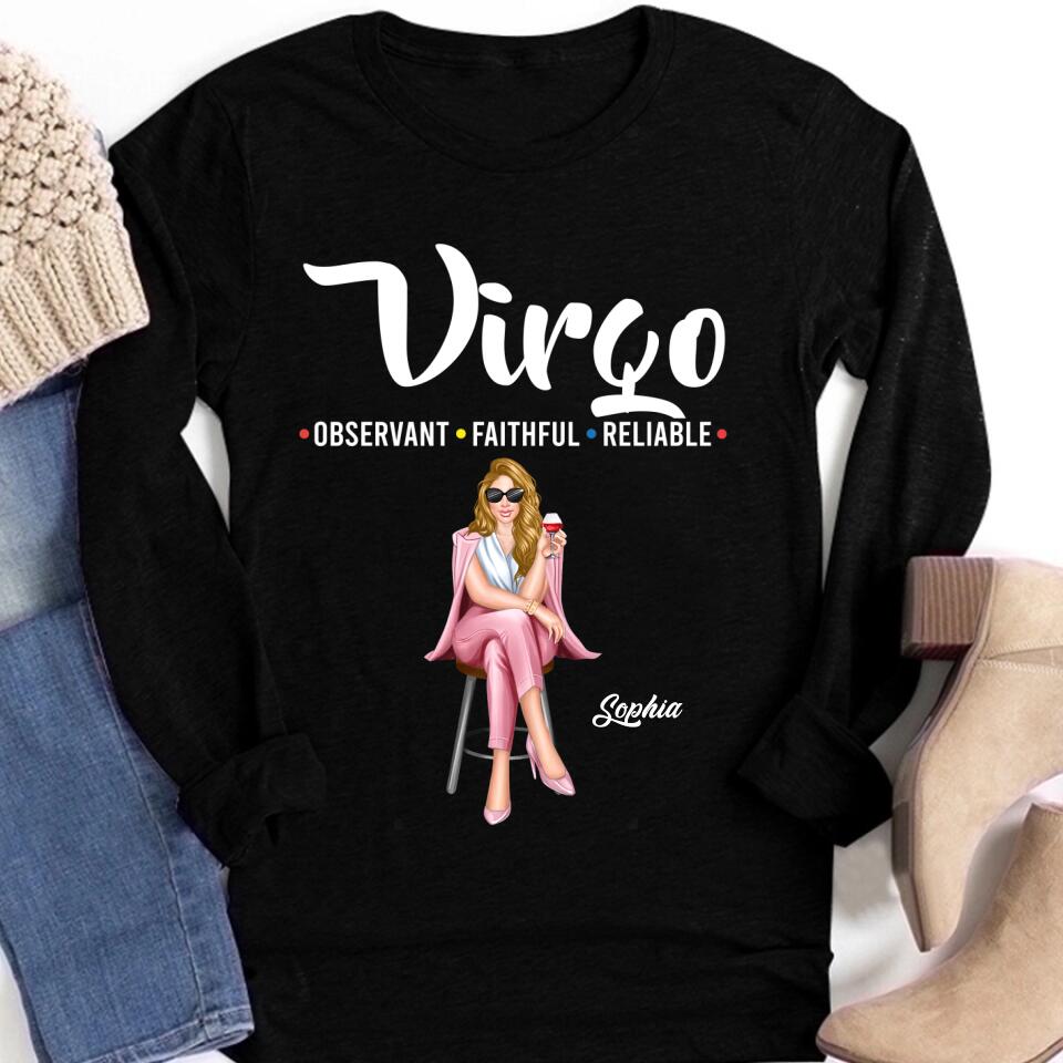 Custom Birthday Shirt, Virgo Zodiac T Shirt, Virgo Birthday Shirt, Virgo T Shirts For Ladies, Virgo Queen T Shirt, Virgo Queen Birthday Shirt