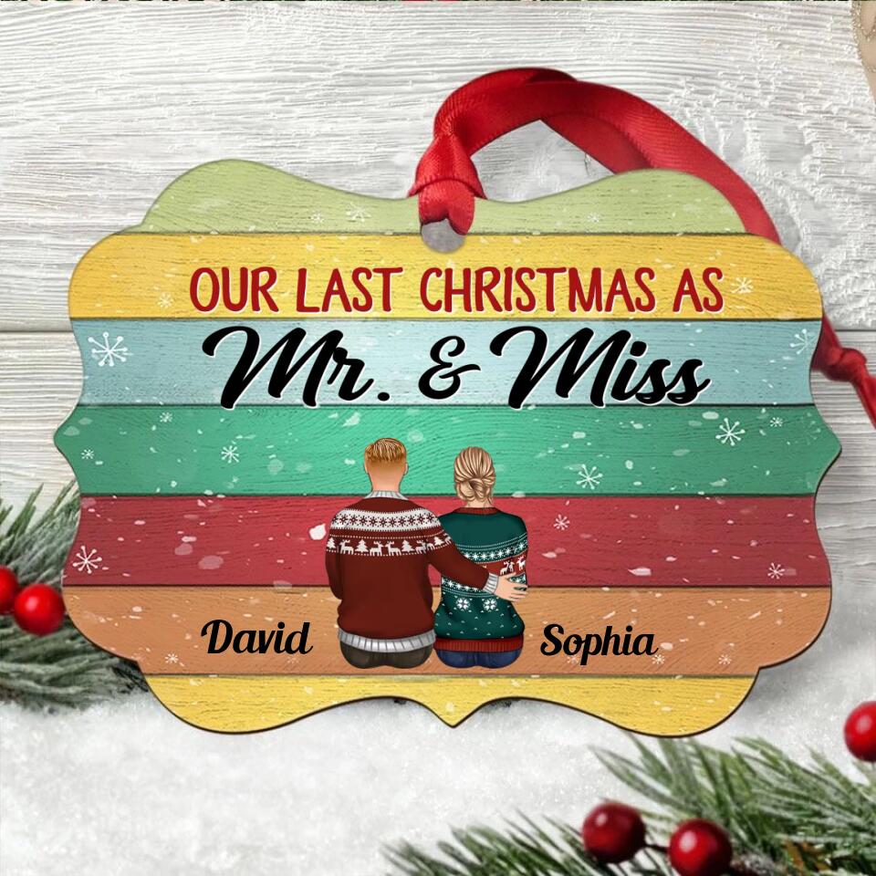 Our First Christmas Ornament 2022, Personalized Our First Christmas Ornaments, First Christmas As Mr And Mrs Ornament