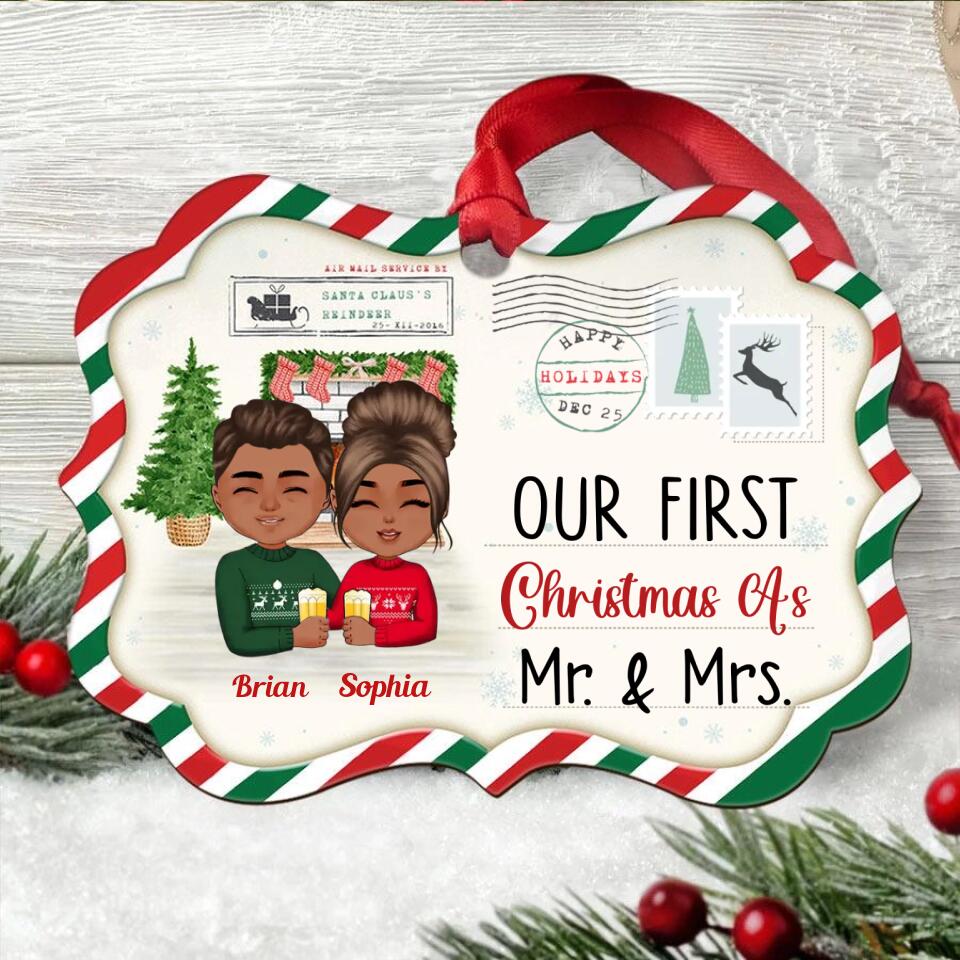 Our First Christmas Ornament 2022, Personalized Our First Christmas Ornaments, First Christmas As Mr And Mrs Ornament