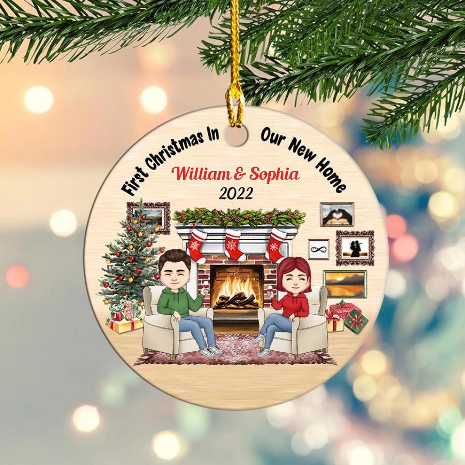 Couples Christmas ornaments, Couples first Christmas ornament, newlywed Christmas ornaments, personalized couple ornaments, newlywed ornament