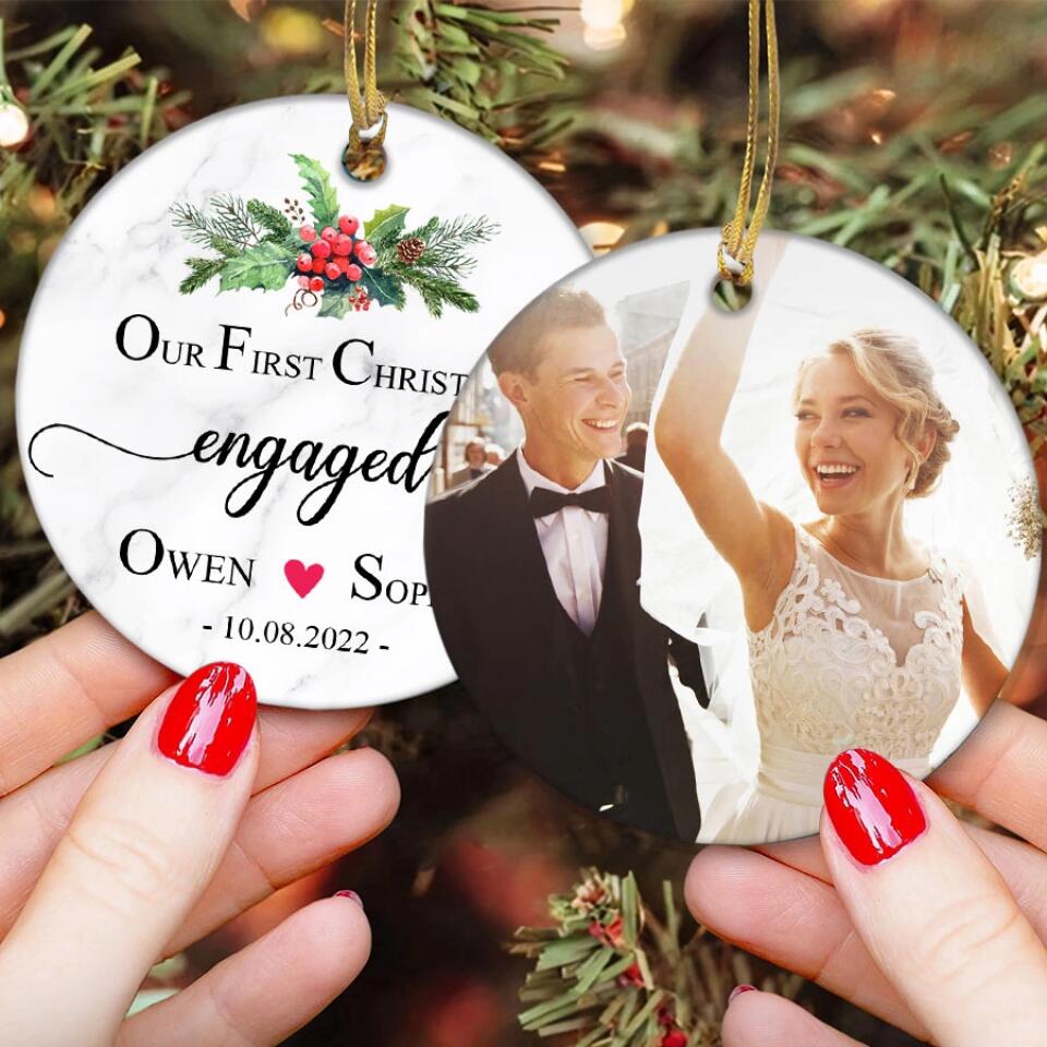 Our First Christmas Ornament 2022, Personalized Our First Christmas Ornaments, First Christmas As Mr And Mrs Ornament