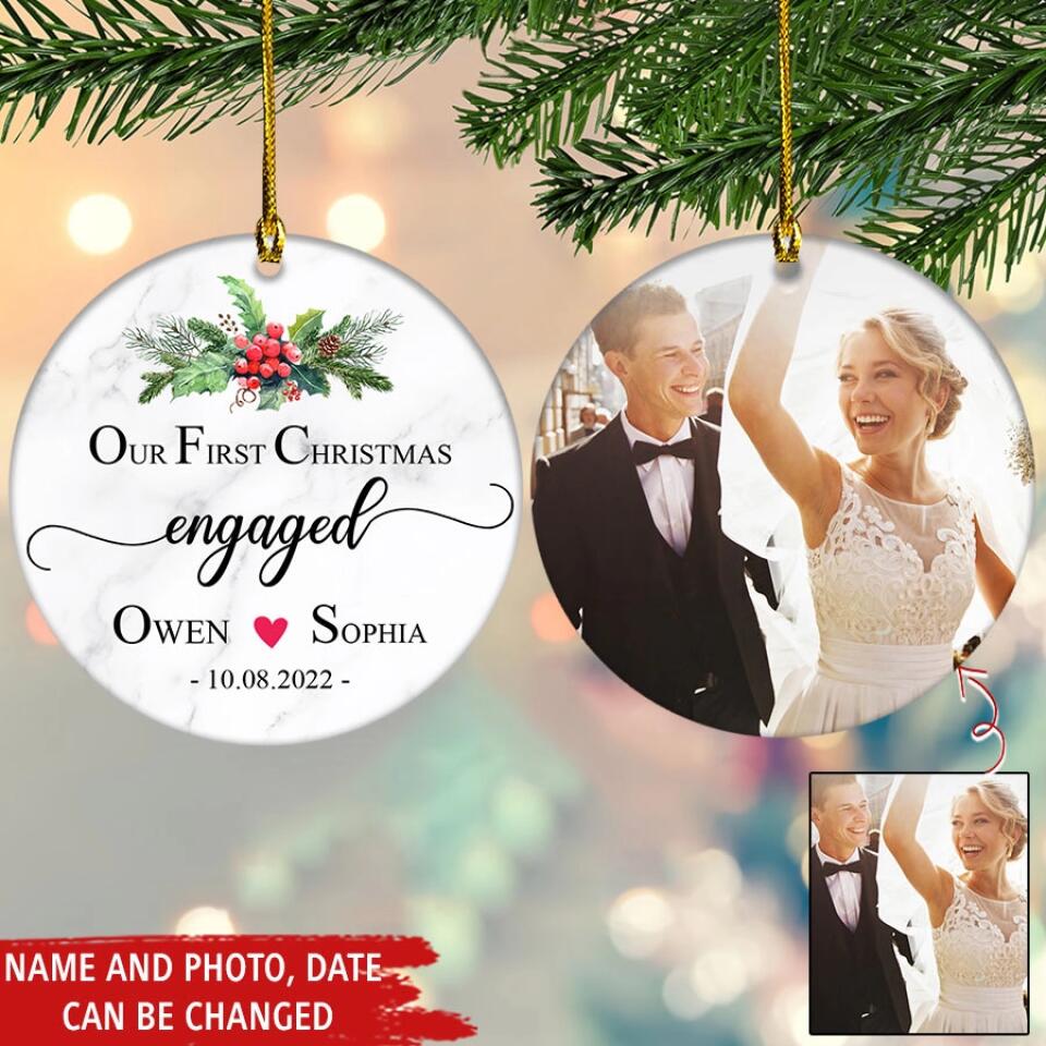 Our First Christmas Ornament 2022, Personalized Our First Christmas Ornaments, First Christmas As Mr And Mrs Ornament