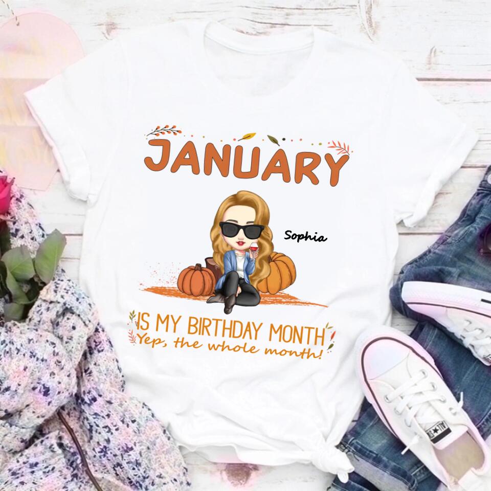 January Birthday Shirt, Custom Birthday Shirt, January Birthday Shirts For Woman, January Birthday Gifts