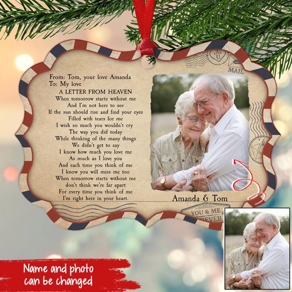 Personalized Memorial Ornaments, In Memory Oraments, first christmas in heaven ornament, Memorial Ornaments With Picture