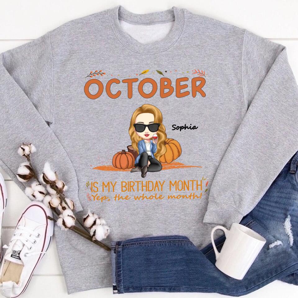 October Birthday Shirt, Custom Birthday Shirt, Queens Born In October, October Birthday Shirts For Woman, October Birthday Gifts