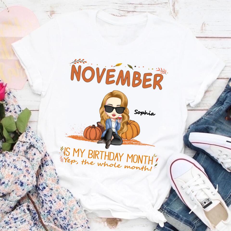 November Birthday Shirt, Custom Birthday Shirt, Queens Born In November, November Birthday Shirts For Woman, November Birthday Gifts