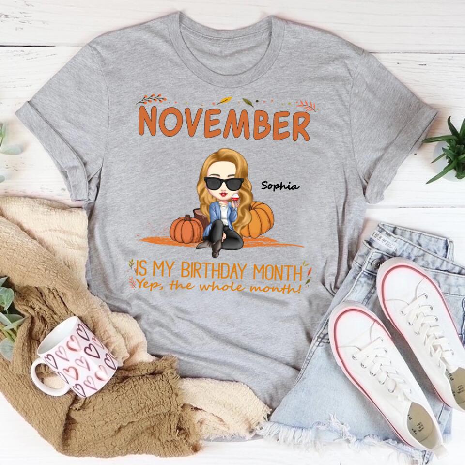 November Birthday Shirt, Custom Birthday Shirt, Queens Born In November, November Birthday Shirts For Woman, November Birthday Gifts