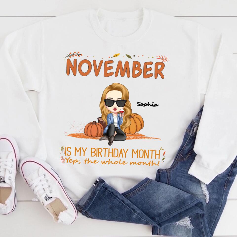 November Birthday Shirt, Custom Birthday Shirt, Queens Born In November, November Birthday Shirts For Woman, November Birthday Gifts