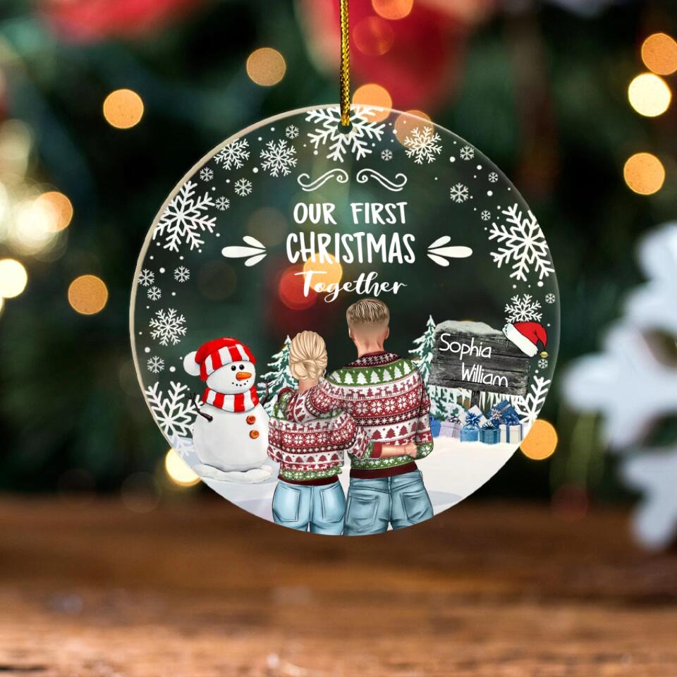 Our First Christmas Ornament 2022, Personalized Our First Christmas Ornaments, First Christmas As Mr And Mrs Ornament