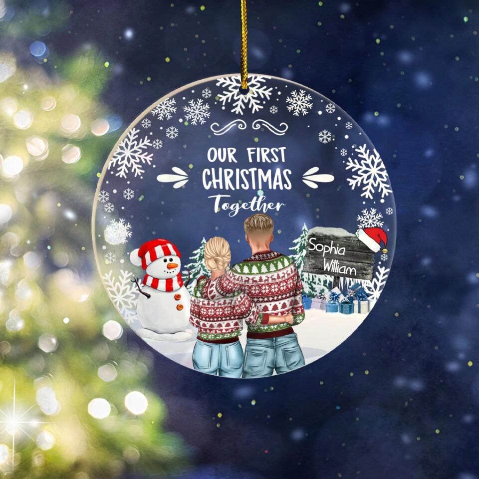 Our First Christmas Ornament 2022, Personalized Our First Christmas Ornaments, First Christmas As Mr And Mrs Ornament