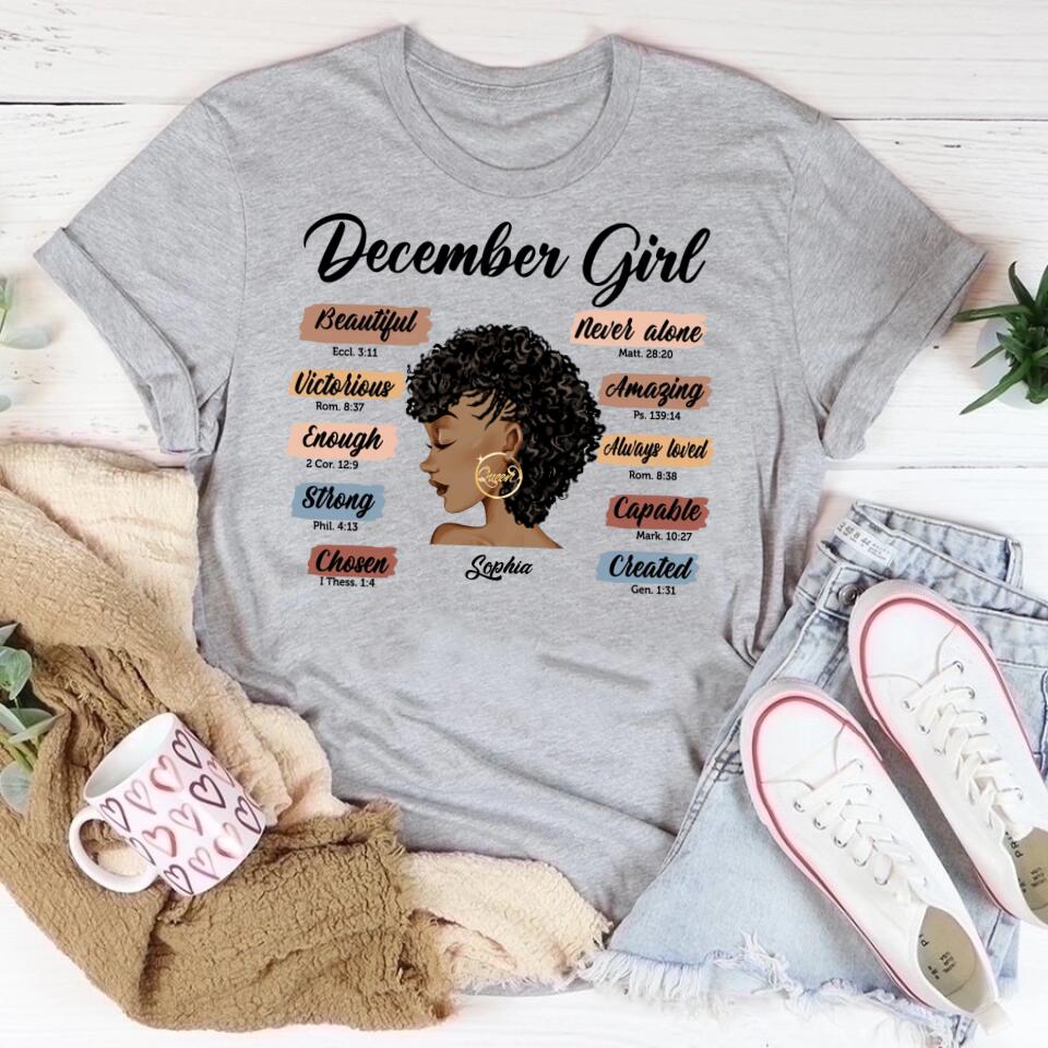 December Birthday Shirt, Custom Birthday Shirt, Queens Are Born In December, December Birthday Shirts For Woman, December Birthday Gifts