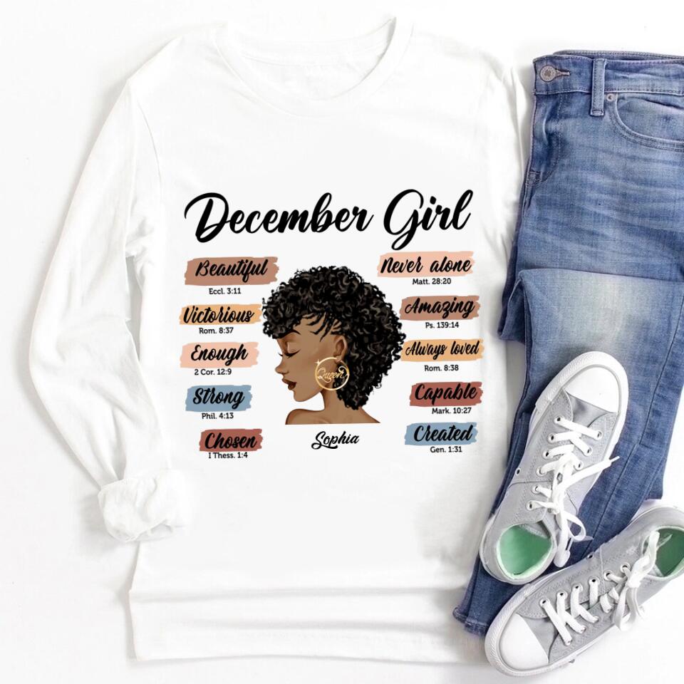 December Birthday Shirt, Custom Birthday Shirt, Queens Are Born In December, December Birthday Shirts For Woman, December Birthday Gifts