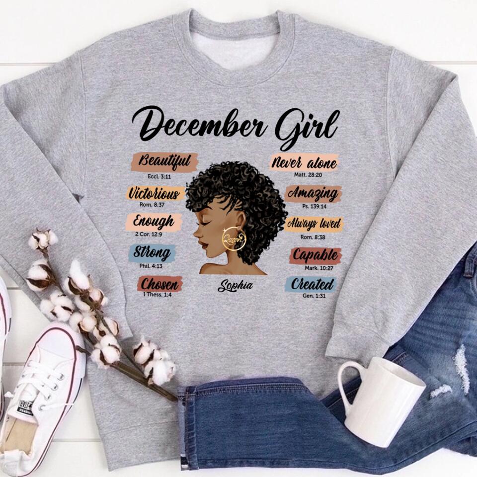 December Birthday Shirt, Custom Birthday Shirt, Queens Are Born In December, December Birthday Shirts For Woman, December Birthday Gifts