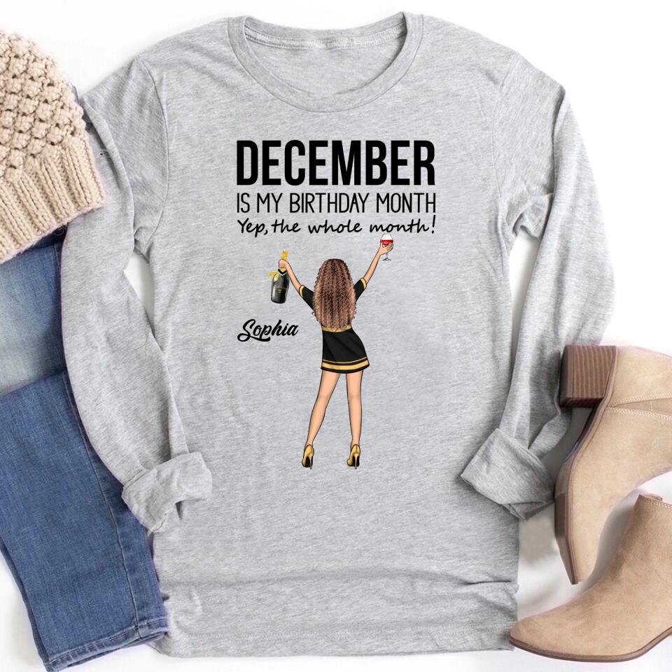 December Birthday Shirt, Custom Birthday Shirt, Queens Are Born In December, December Birthday Shirts For Woman, December Birthday Gifts