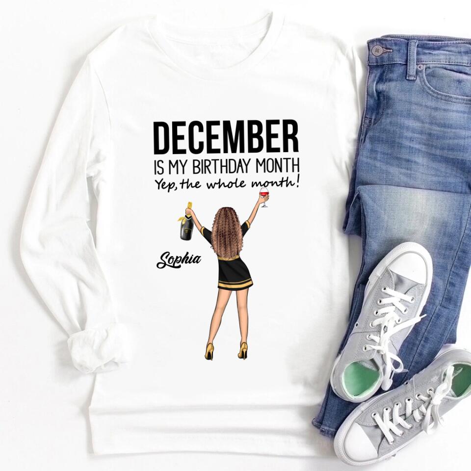 December Birthday Shirt, Custom Birthday Shirt, Queens Are Born In December, December Birthday Shirts For Woman, December Birthday Gifts