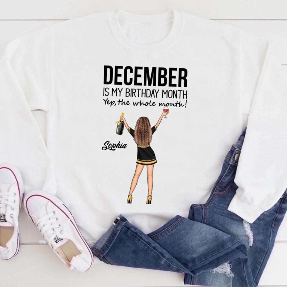 December Birthday Shirt, Custom Birthday Shirt, Queens Are Born In December, December Birthday Shirts For Woman, December Birthday Gifts