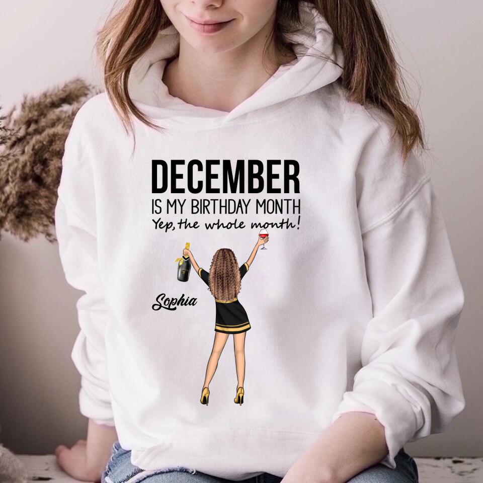 December Birthday Shirt, Custom Birthday Shirt, Queens Are Born In December, December Birthday Shirts For Woman, December Birthday Gifts